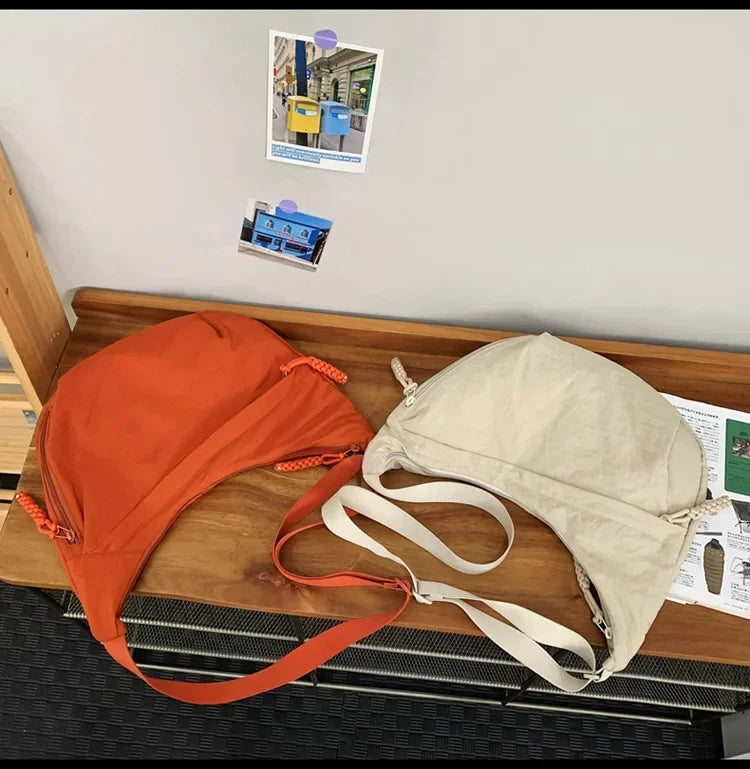 Soft Cloth Hobo Crossbody | Trendy Large Capacity Student Bag Luxegan