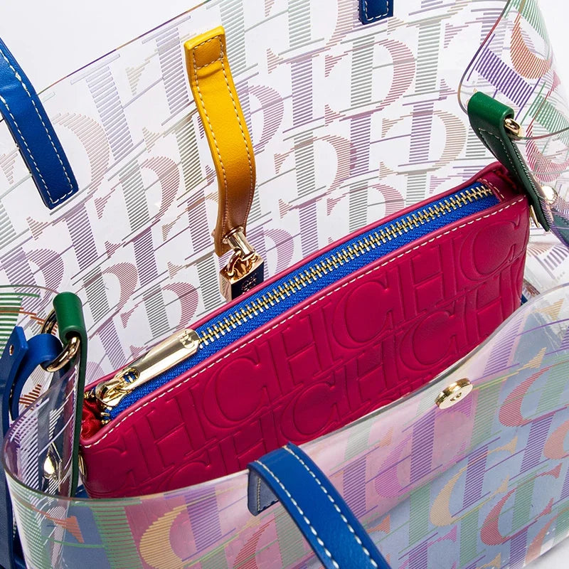 PVC Solid Bucket Bag | Soft Fashion Large Capacity Premium Tote Luxegan