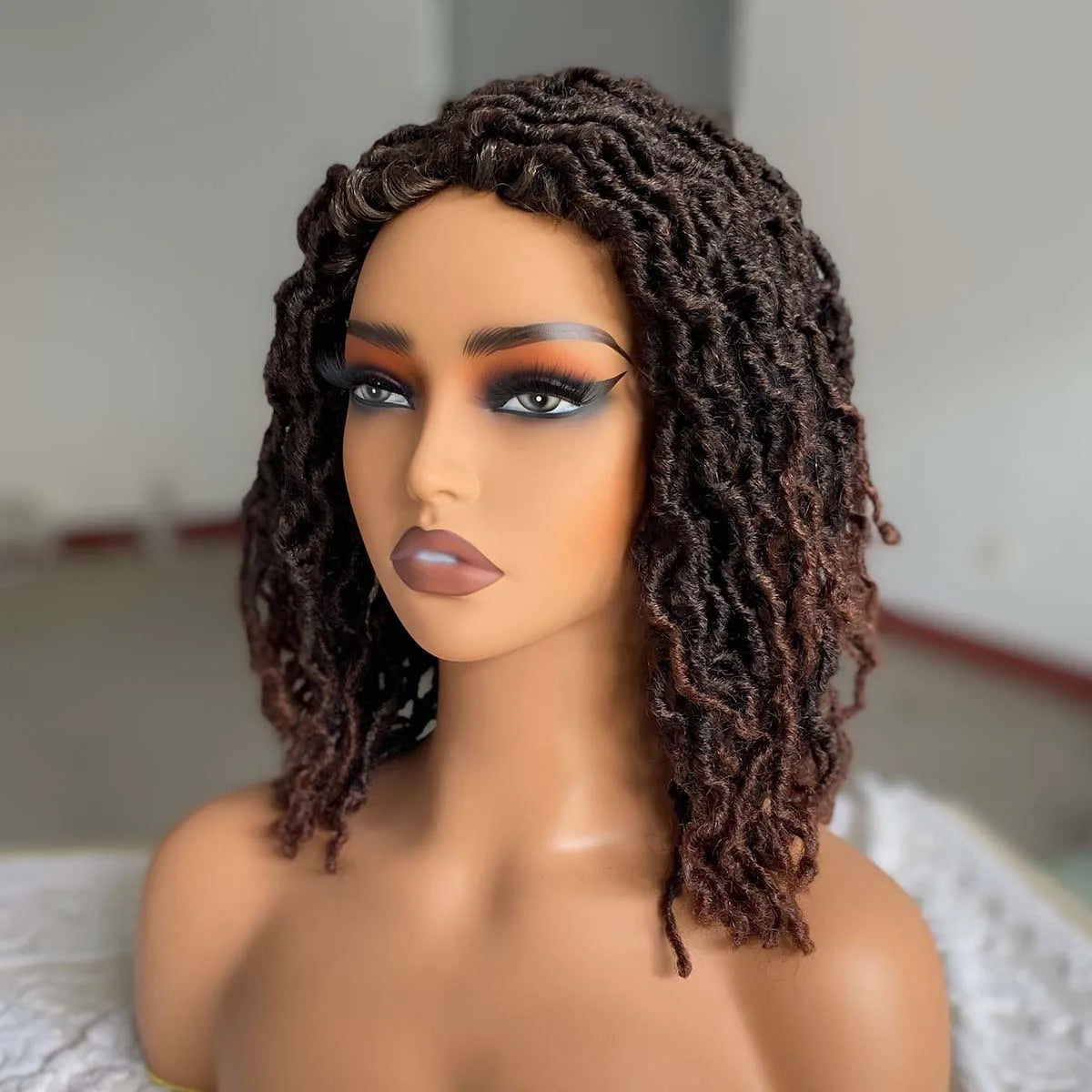 Afro Curly Faux Locs Dreadlock Wig | Crochet Cap | 4 Colours