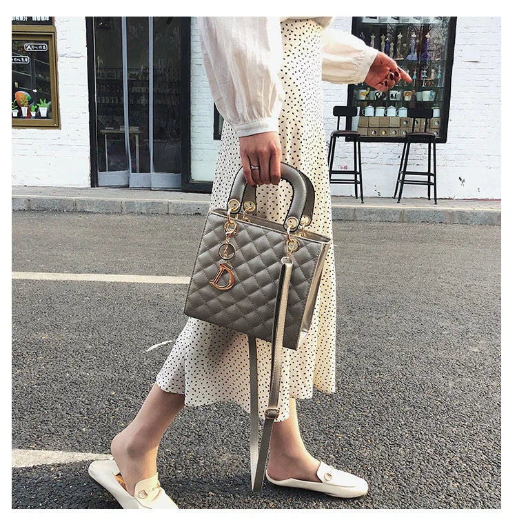 Luxury Lingge Chain Tote Bag | Women's Fashion Shoulder & Crossbody Handbag Luxegan