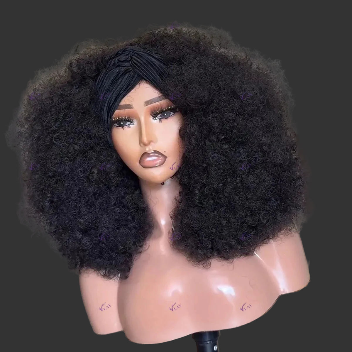 Ultra-High 400 Density Afro Kinky Curly HD Lace Wig | Sophisticated 360 Full Lace & 13x6 Frontal | Elegant "Brazilian Remy" Silhouette | "Dignified" Pre-Plucked Glueless Human Hair for Radiant Versatile Styling Luxegan