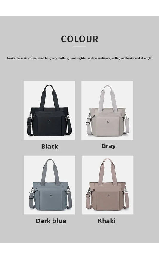 Multi-Compartment Waterproof Tote Bag | Sophisticated Large Capacity Handbag | Elegant Lightweight Shoulder Bag | Luxury Polyester Messenger Crossbody for "Dignified" Shopping & Work Luxegan