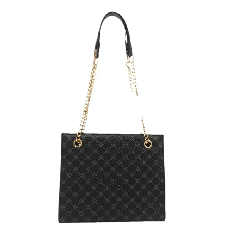 Fashionable Commuting Tote Bag | Women's Retro Casual Chain Shoulder Bag & Large Capacity Handbag Luxegan