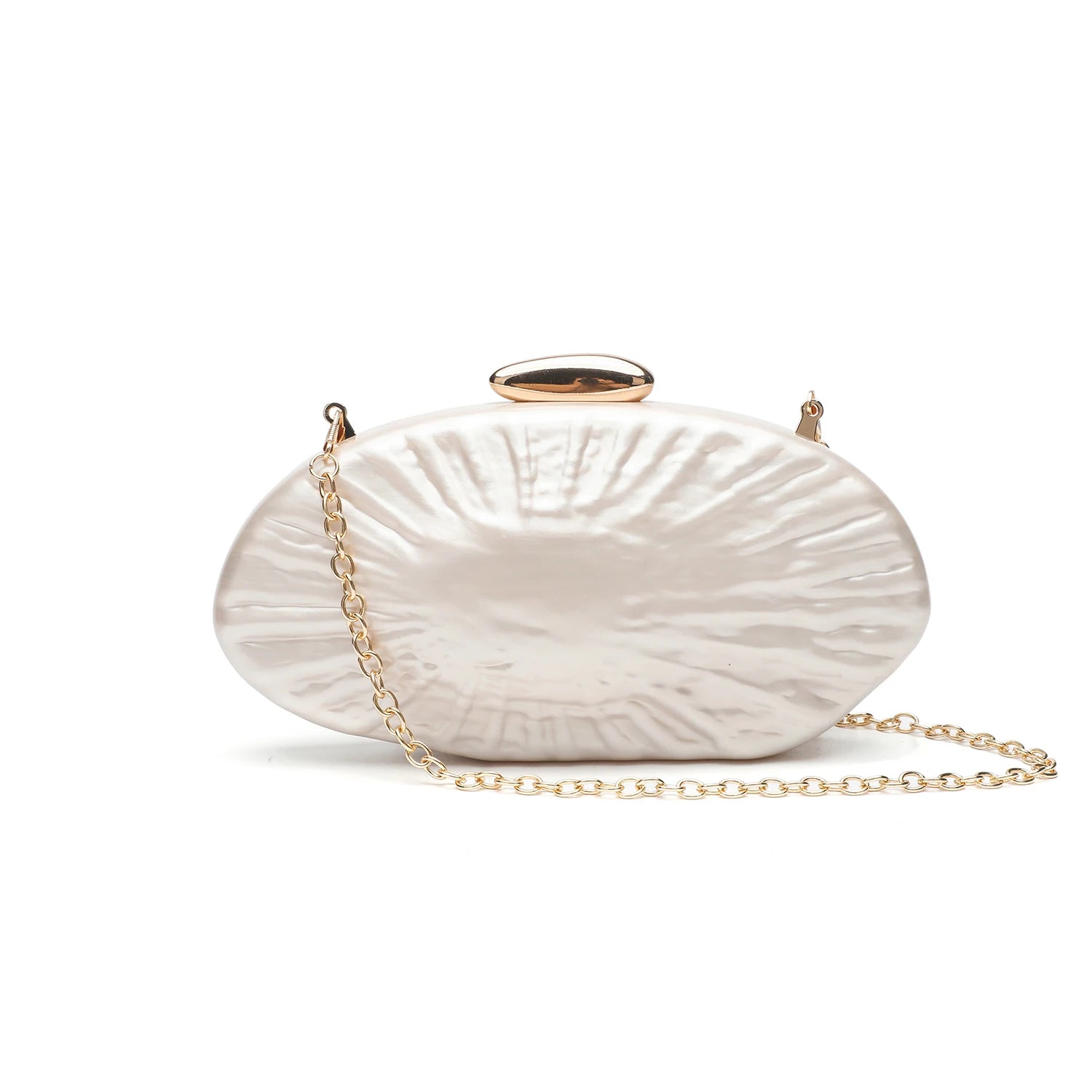 Sparkling Acrylic Shell Clutch | Elegant Rhinestone Evening Bag Luxegan