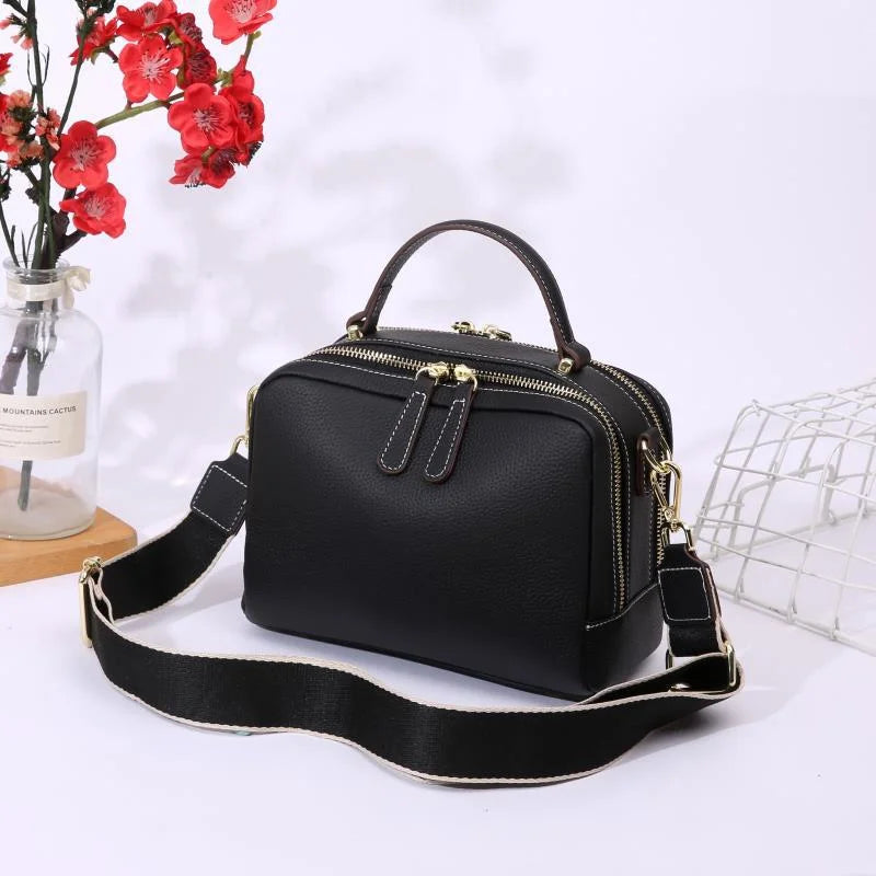Genuine Leather Cowhide Women's Handbag | Luxury Design Crossbody & Small Square Bag Luxegan