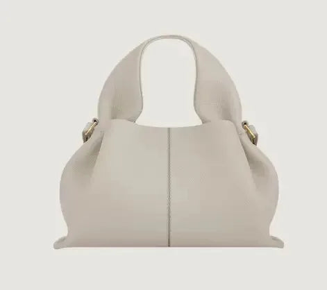 French Niche Design Leather Cloud Bag | Light Luxury Genuine Leather Handbag | Fashionable One-Shoulder Crossbody Hobo Bag for Women | Elegant Party & Casual Versatile Purse Luxegan