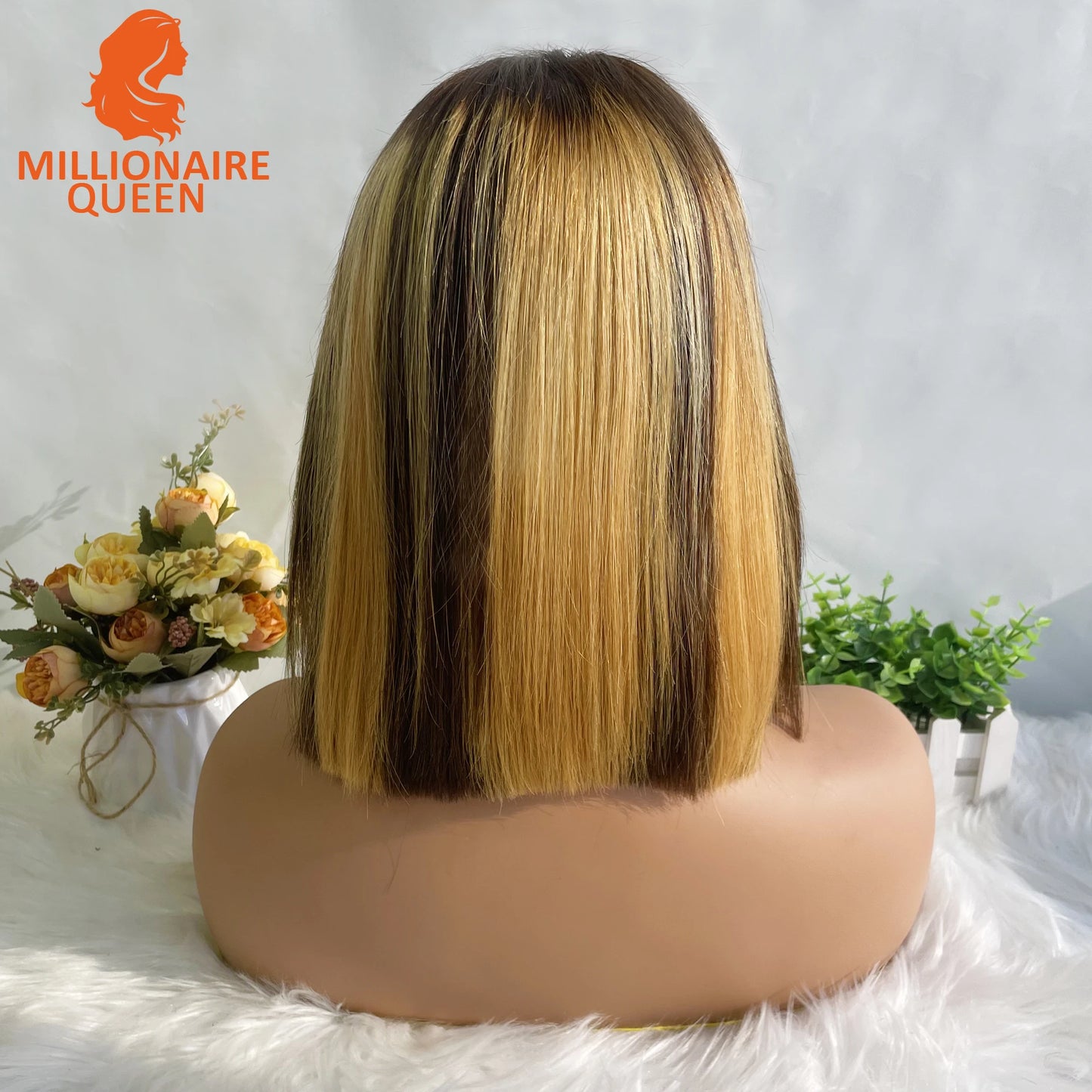 Vietname Super Double Drawn Bone Straight 13x4 Bob Wig with 100% Human Hair Nature Black 250% Density For Black Women