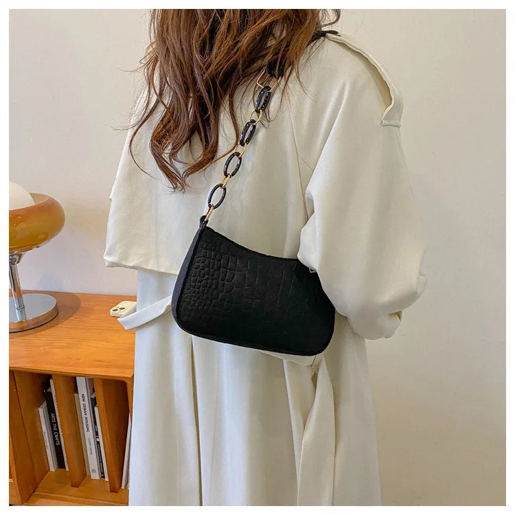 Fashion Texture Felt Cloth Armpit Saddle Bag | New Soft Unlined One Shoulder Bag Designer Purse for Women Luxegan