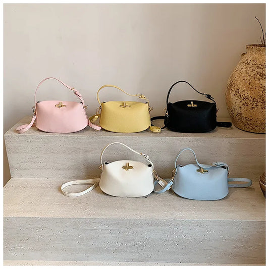 Niche Brand Yellow Bucket Bag | Versatile Shoulder & Messenger Handbag