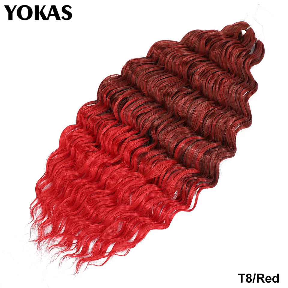 24 Inch Synthetic Anna Curl Crochet Hair | Pre-Looped Deep Wave