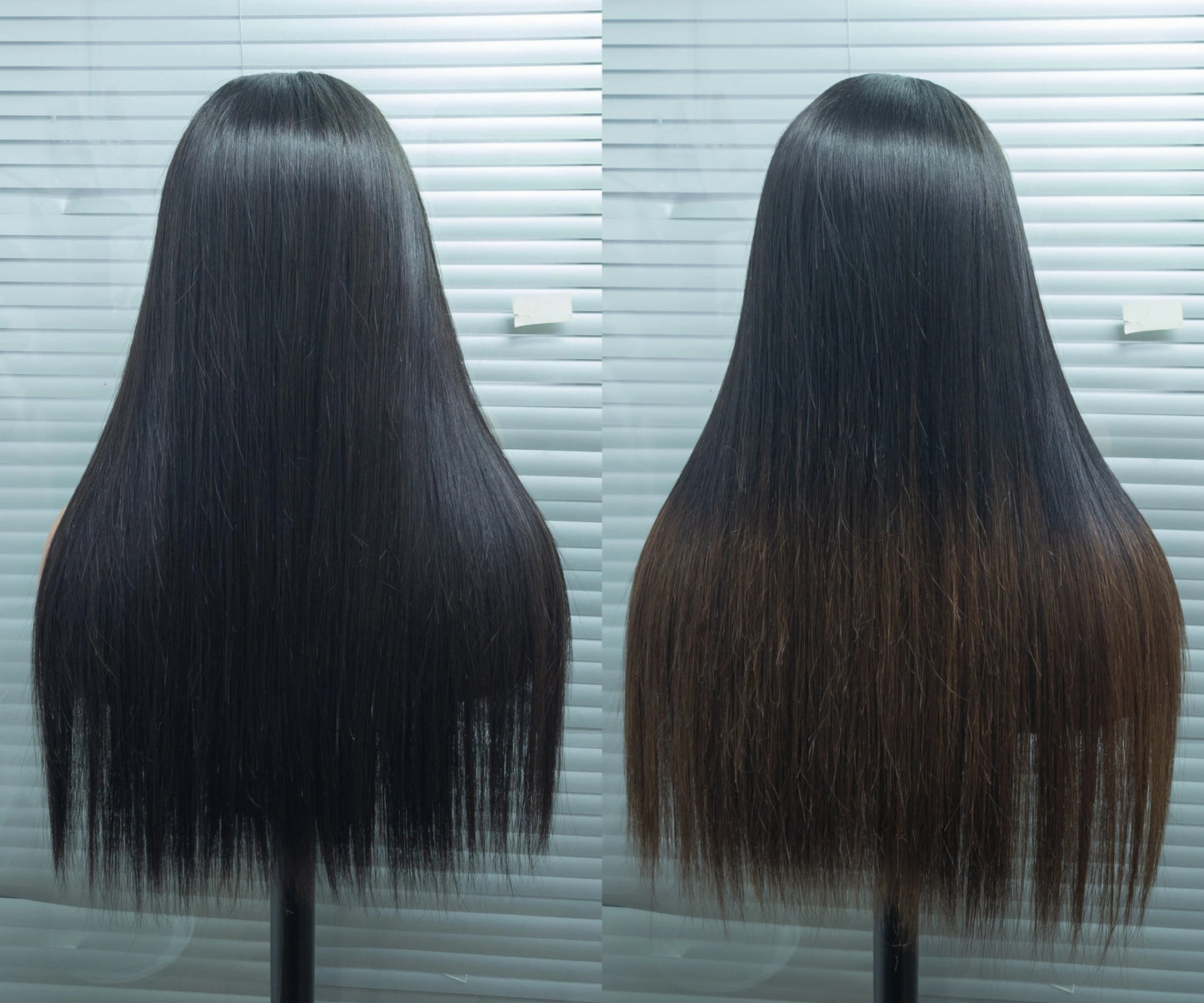 300% Density Vietnamese Raw Human Hair Bob Wigs 2x6 HD Lace Closure Bone Straight Bob Wigs Chocolate Brown 1BT4 Short Bob Wigs