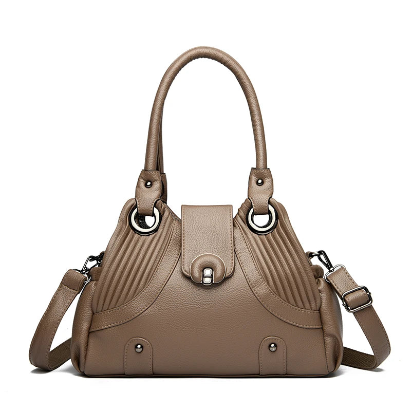 Fashion Women Luxury Handbags | Ladies Designer Large Capacity Tote | Soft Leather Crossbody Messenger Bag Luxegan