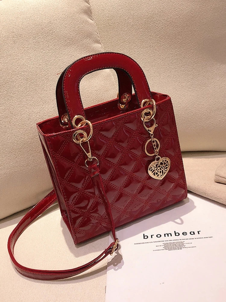 Bright Diamond Quilted Crossbody | Sequined PU Leather Handbag Luxegan