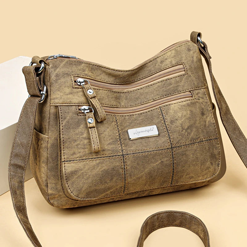 Fashion Women's Canvas Crossbody Bag Luxury Designer Tote Shoulder Bags for Ladie | Old Money - view 6