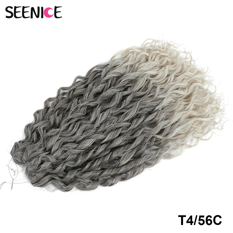 22 Inch Synthetic Water Wave Crochet Hair | Loose Deep Wave Braiding Extensions
