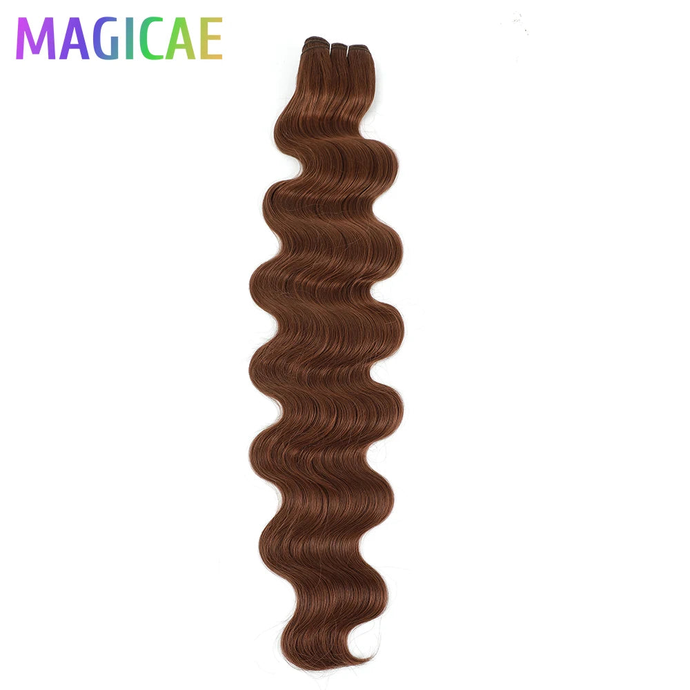 High-Temperature Synthetic Body Wave Hair Extensions – 26 & 30 Inch | Piano & Ombre Colors - view 37