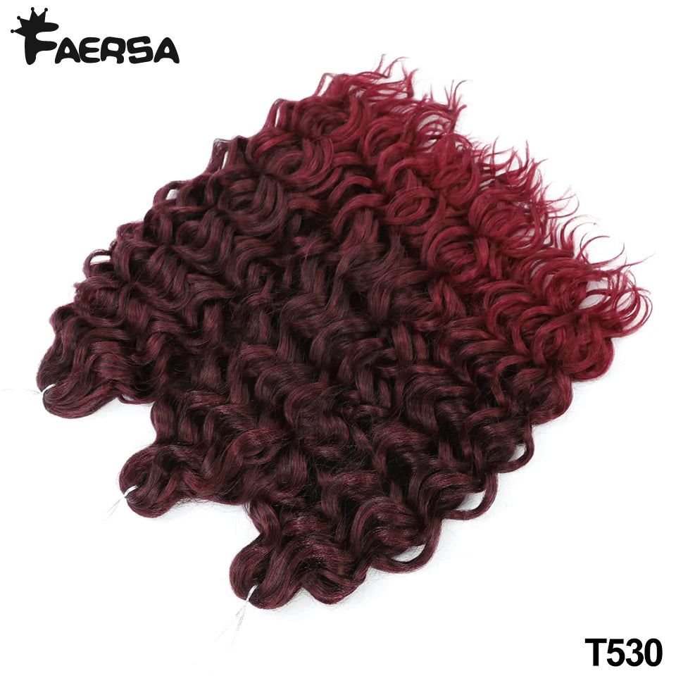 Deep Wavy Crochet Braiding Hair | Body Wave Synthetic Curly Hair Extensions 18" & 24"