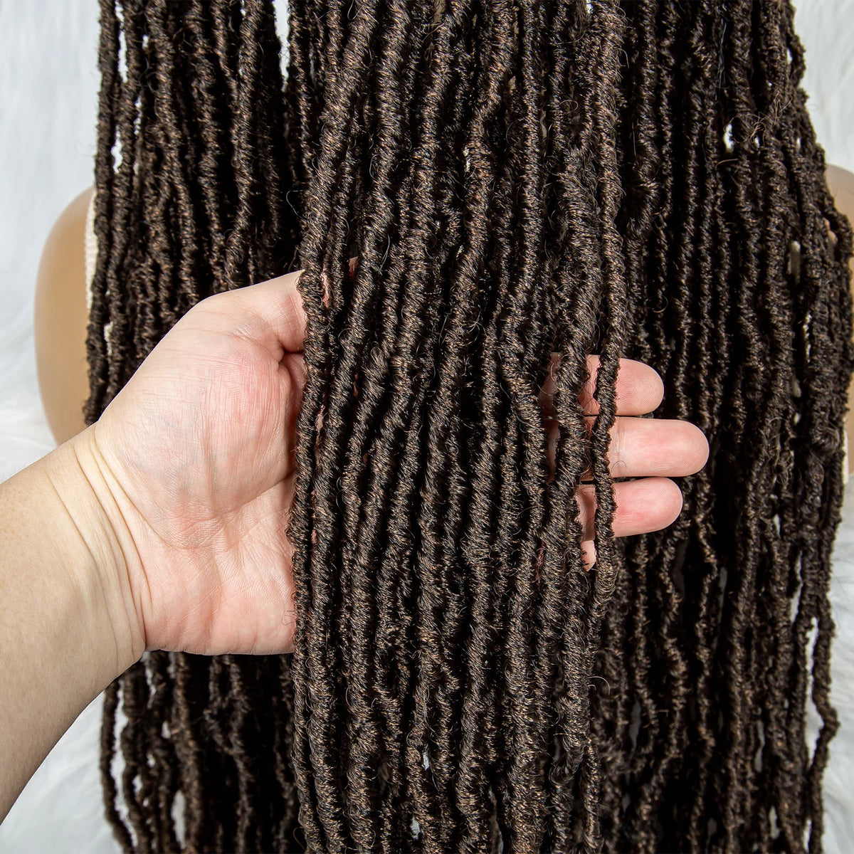 Pink & Blue Braided Wig | Full Lace Butterfly Locs & Dreadlocks