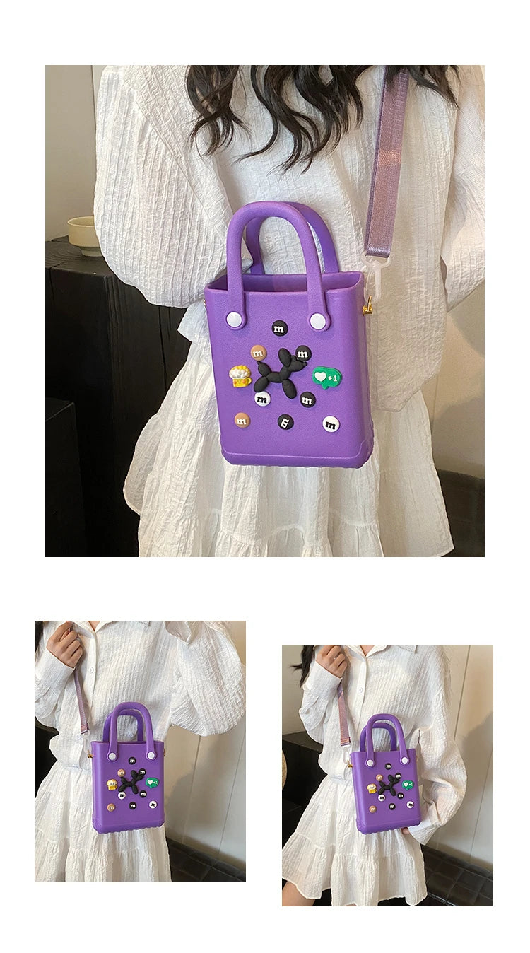 Hard Waterproof PVC Bucket Bag | Lightweight Beach & Travel Handbag Luxegan