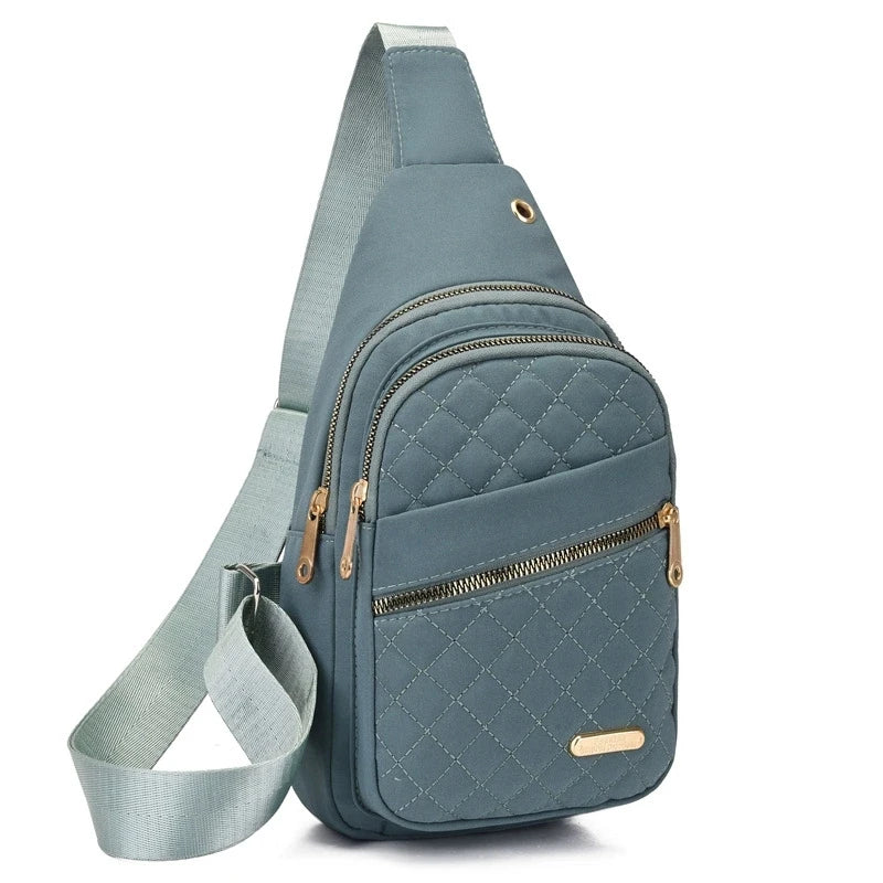 Lightweight & Comfortable Quilted Crossbody Chest Bag | Women's Sling Shoulder Purse Luxegan