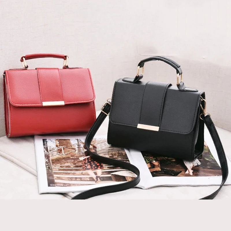 Women's Fashion PU Leather Shoulder Bag | Small Flap Crossbody Handbags & Top Handle Messenger Bags (High-Quality Luxury Ladies Hand Bag) Luxegan