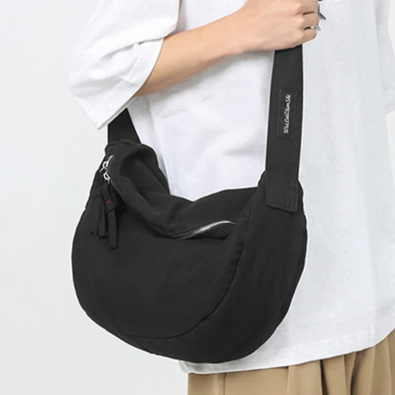 Fashionable Large Capacity Canvas Dumpling Shoulder Bag | Retro Casual Versatile Square Tote (Unisex) Luxegan