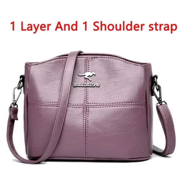 Luxury Handbag Fashion Print Large Capacity Soft Leather Women Shoulder Crossbody Bag | Leisure Designer Ladies Purses and Handbag Luxegan