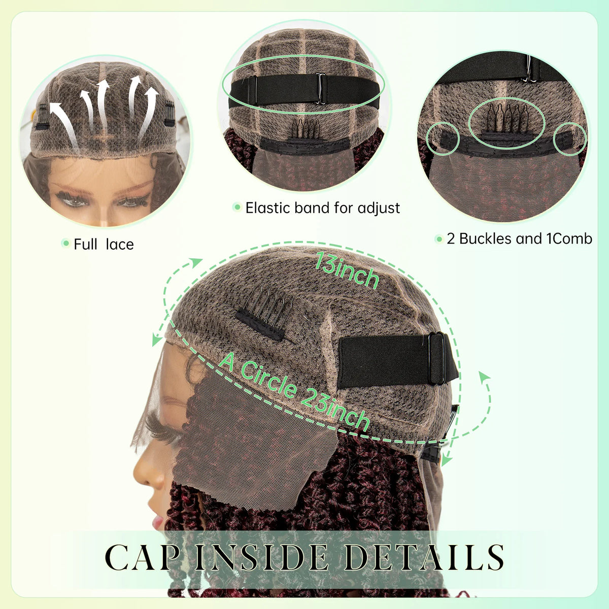 14 Inch Twisted Knotless Box Braids Wig | Full Lace | Baby Hair