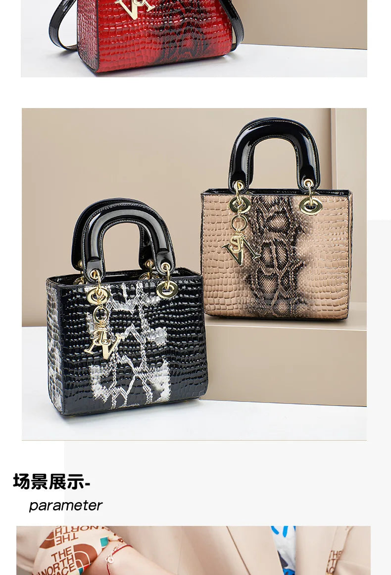 Fashion Brand Designer Women's Handbag | New Crocodile Pattern Daifei Bag (Classic Versatile Shoulder & Commuter Crossbody Bag) Luxegan