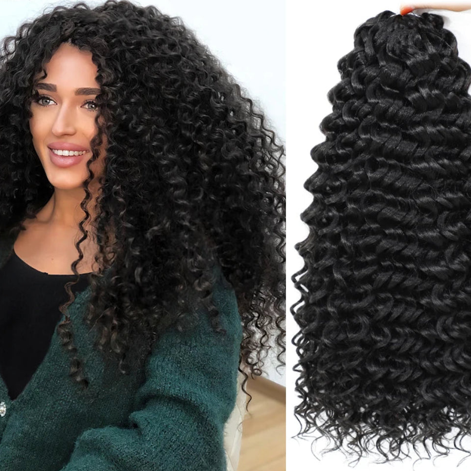 Deep Wavy Twist Crochet Hair | 14–22 Inch Luxegan