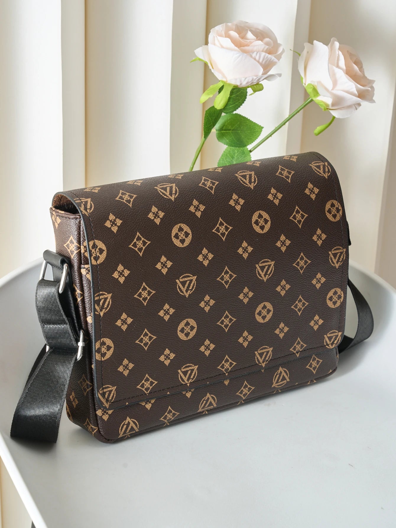 Men’s Casual Business Crossbody Bag | Sophisticated Easy-Flap Commuter Messenger | Lightweight - view 5