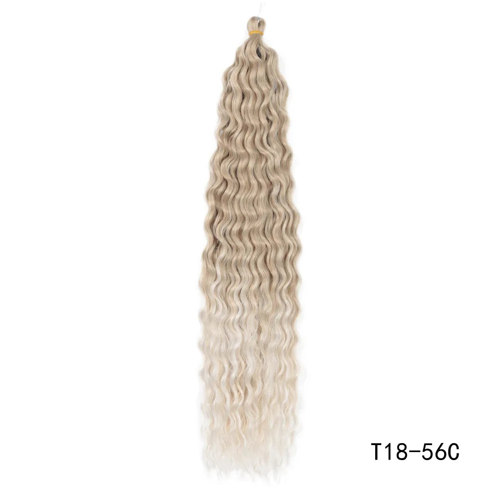 22 Inch Water Wave Twist Crochet Hair | Braiding Extensions