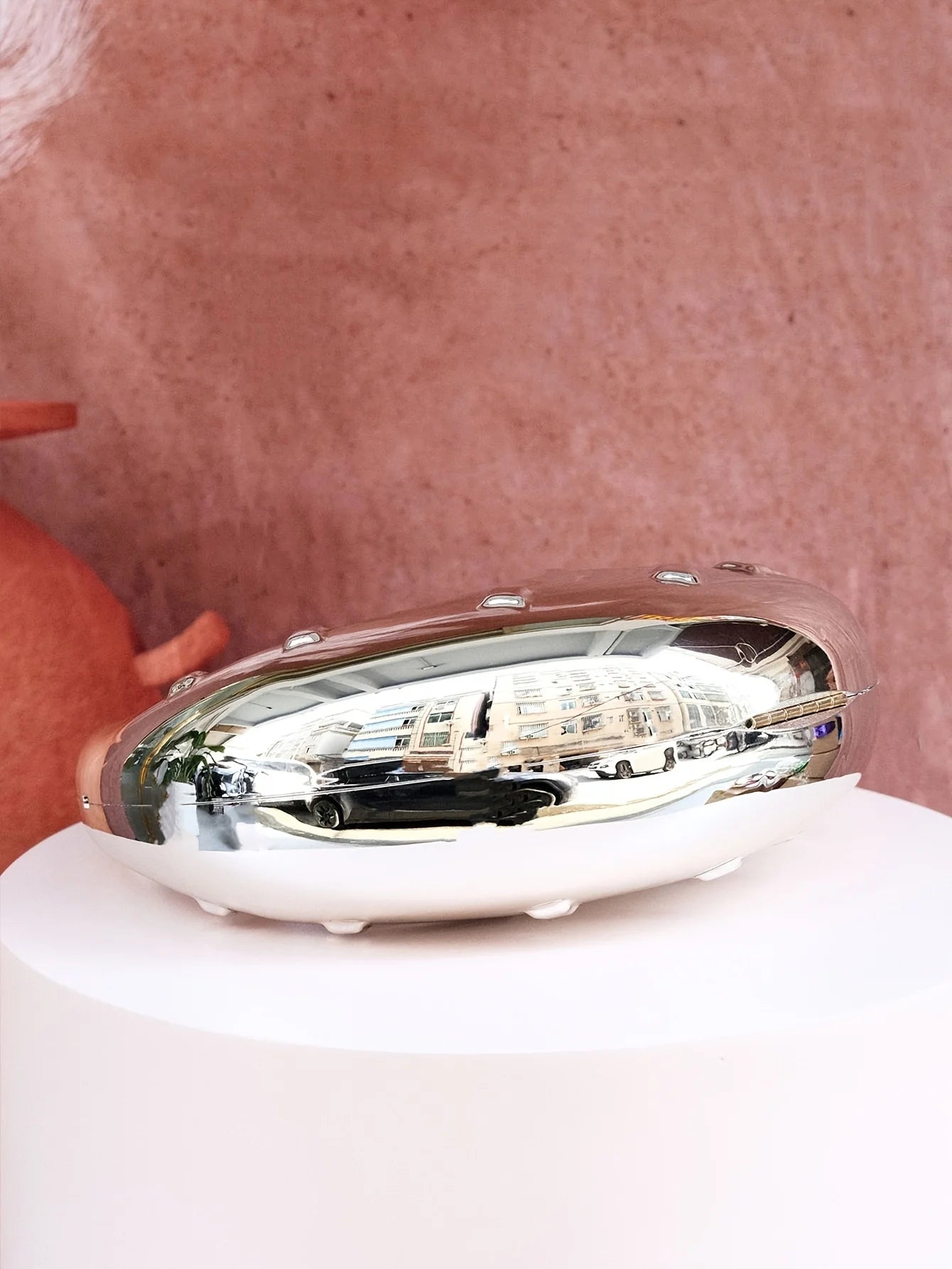 Hard Acrylic Moon Shape Clutch | Gold/Silver Shell Ladies Evening Purse Luxegan