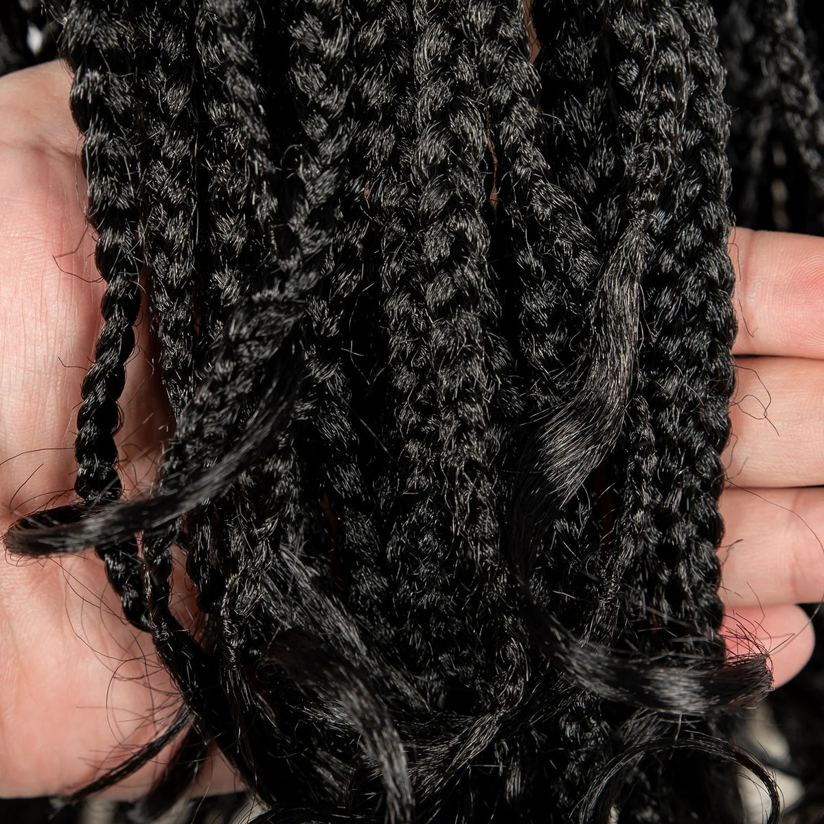 20 Inch Knotless Box Braids Wig | 9x6 Lace Front | Curly Ends
