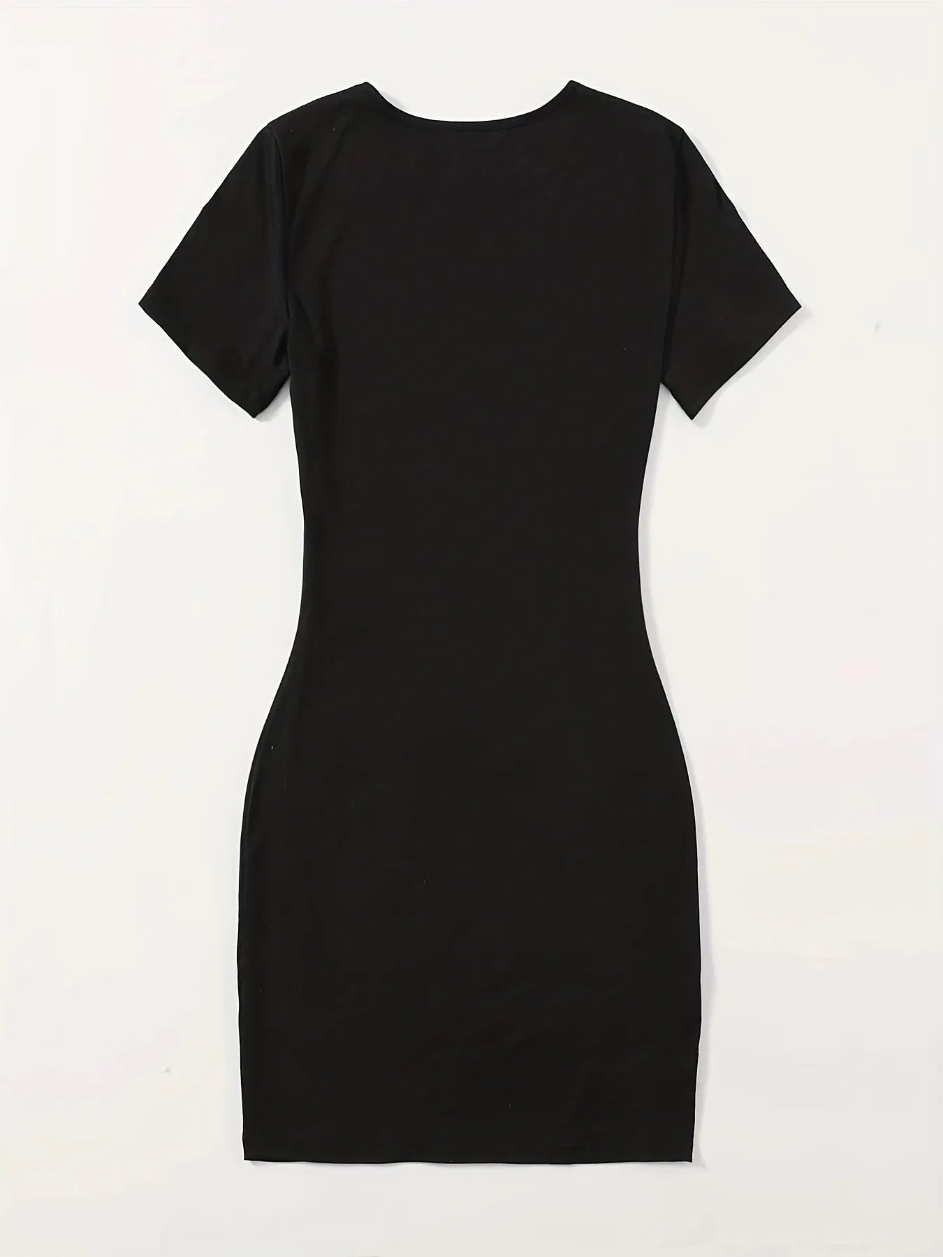 Summer "PERFECTLY" Print T-Shirt Dress | Sexy Club Short Sleeve Round Neck Mini Dress | Casual Letter Print Medium Stretch Slim Fit Sheath Luxegan