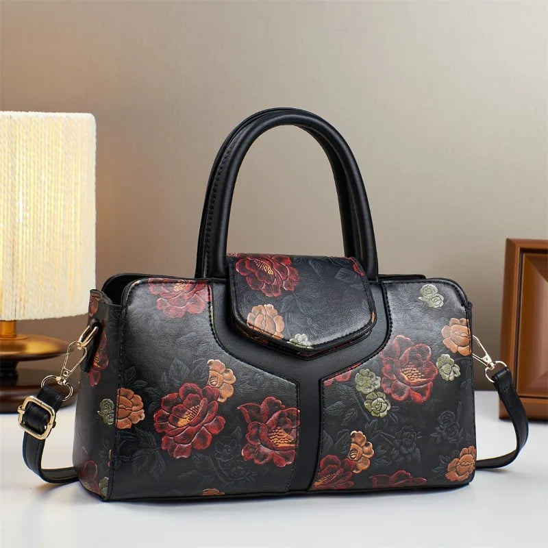 Luxury Handbag Fashion Print | Large Capacity Soft Leather Women's Shoulder Crossbody Bag & Leisure Designer Purse Luxegan
