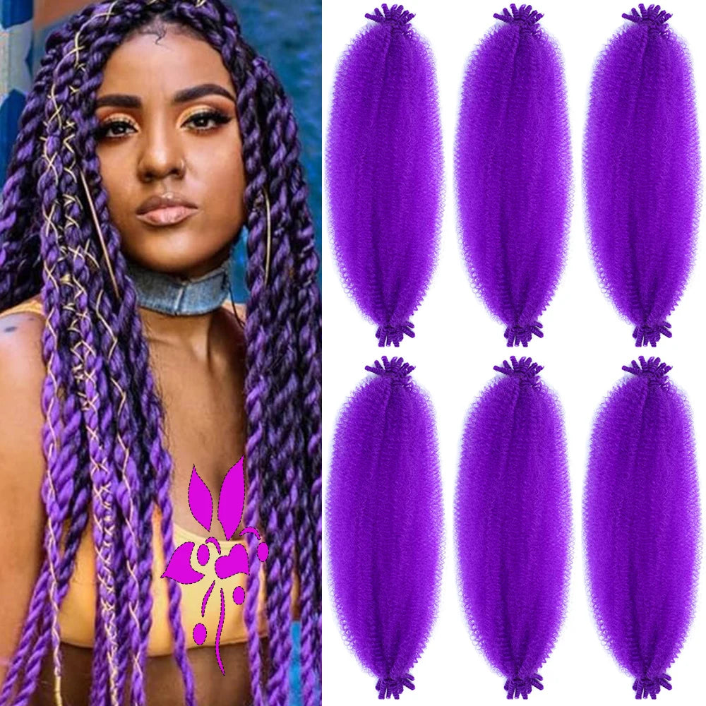 Springy Afro Twist Hair 24in | Pre-Separated Marley Twist for Faux Locs & Crochet