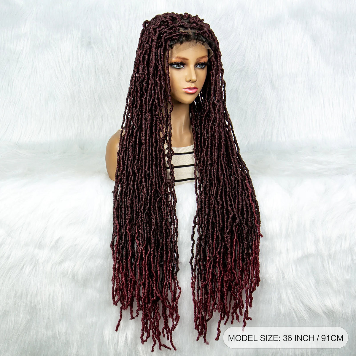Pink & Blue Braided Wig | Full Lace Butterfly Locs & Dreadlocks