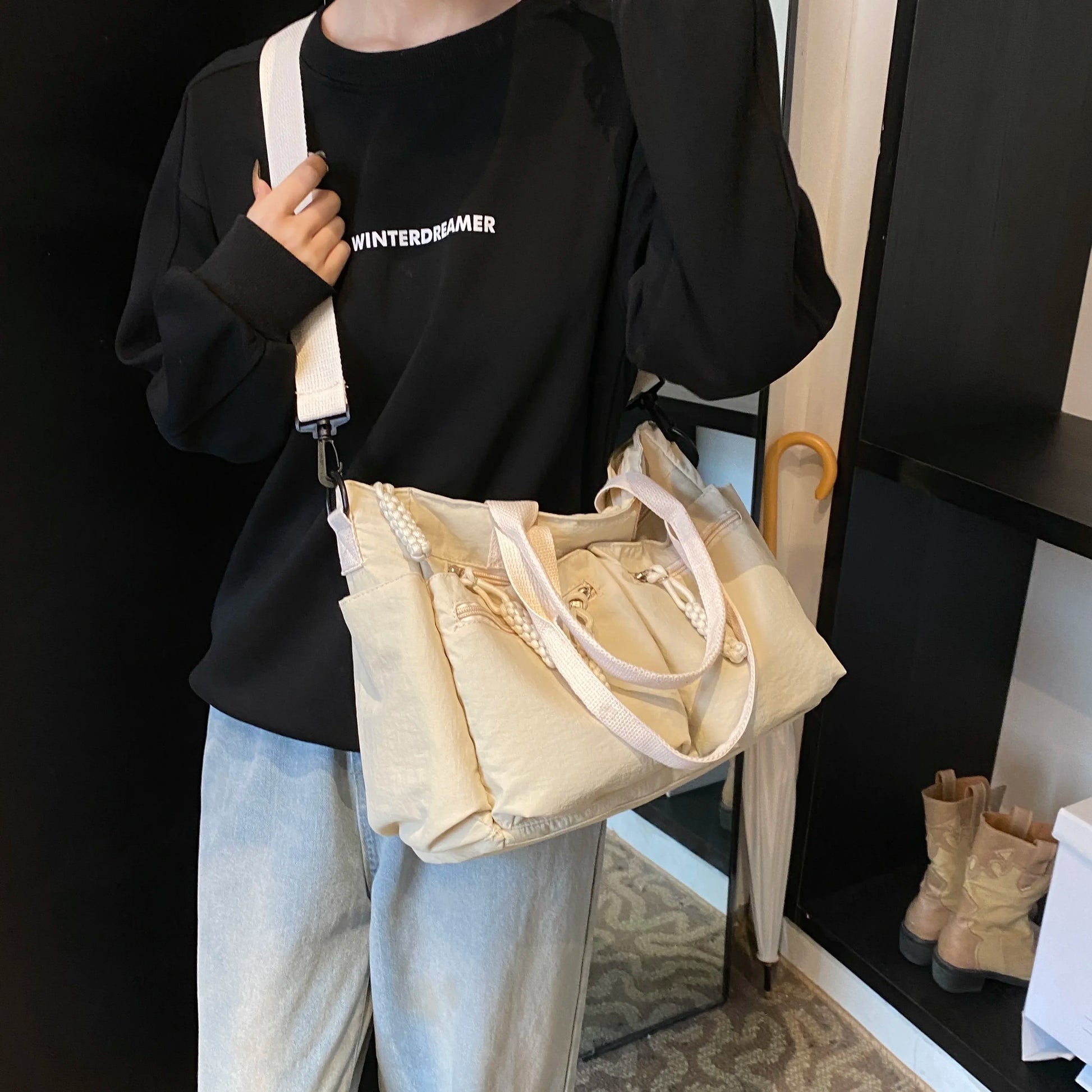 Street Casual Bag For Men | Large Capacity Messenger Bag High Quality Oxford School Unisex Leisure Shoulder Bag Travel Handbag Luxegan