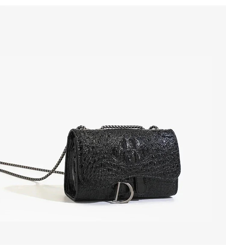 Luxury Women's Handbag with Chains & Sequins | Crossbody Shoulder Messenger Bag (Brand Design, Animal Print, Casual Purses) Luxegan