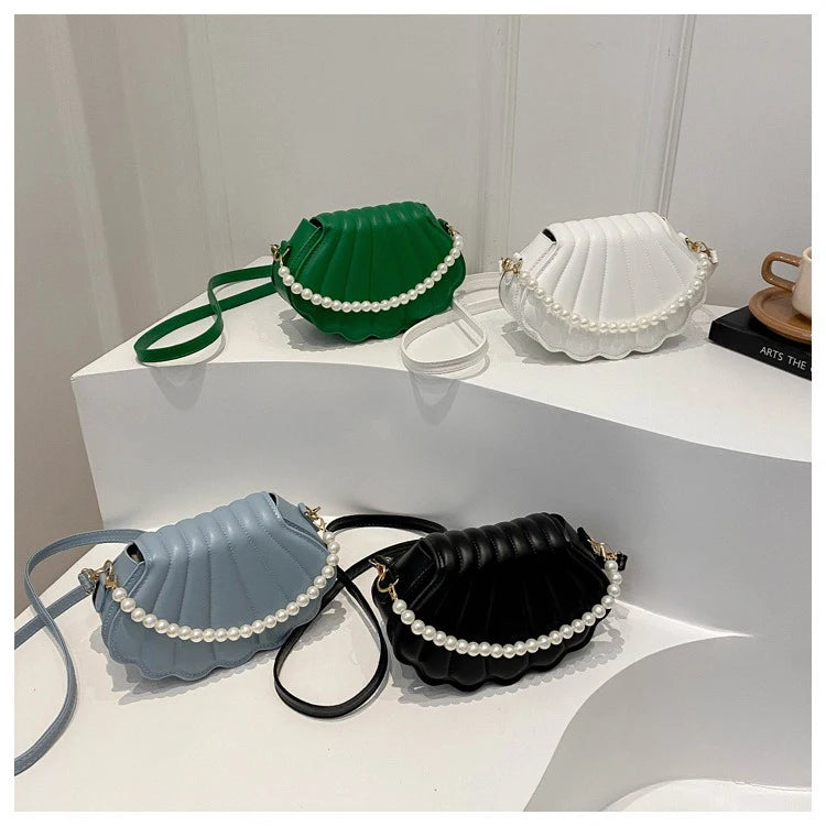 PU Leather Korean-Style Shell Bag | Chic Single-Shoulder & Crossbody Bag Luxegan