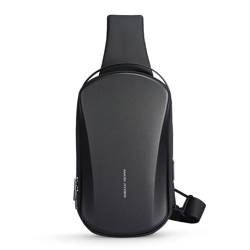 The Ratio Arc Mini | Hard-Shell Waterproof Daily Crossbody Bag with USB Port Luxegan