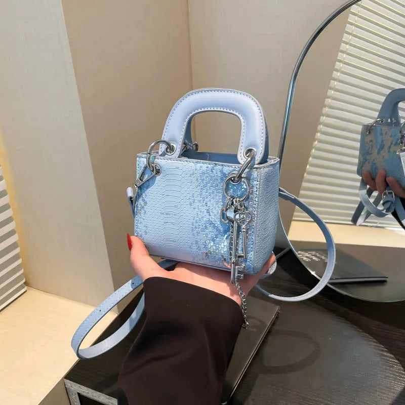 Fashion Classic Women's Mini Handbag | Small Square Bag & Serpentine Crossbody Luxegan