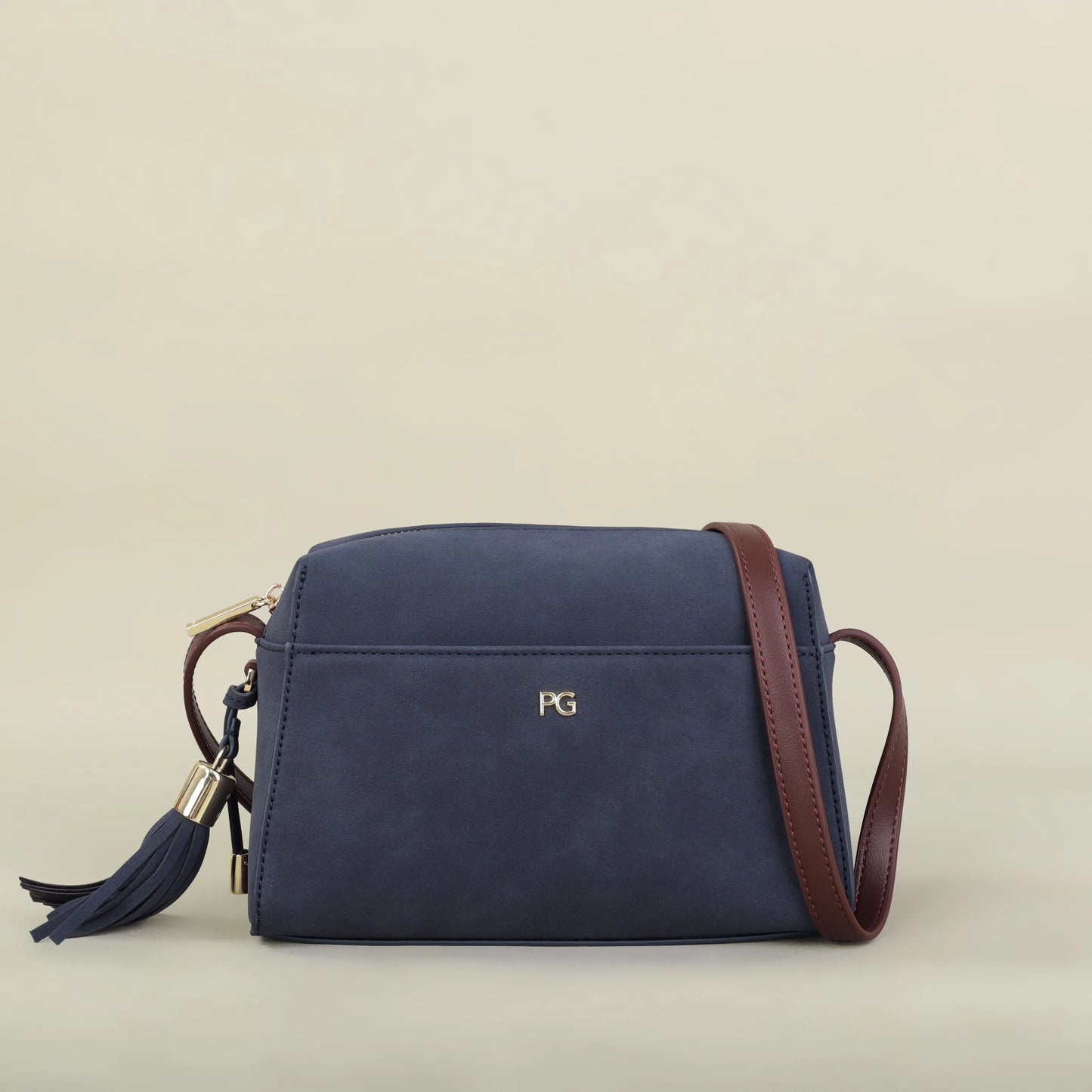 Fashion Design Slash Bag | High-End Minimalist Women's Square Satchel | Elegant Faux Suede Party Handbag with Ribbon Detail (Model P3235A) Luxegan