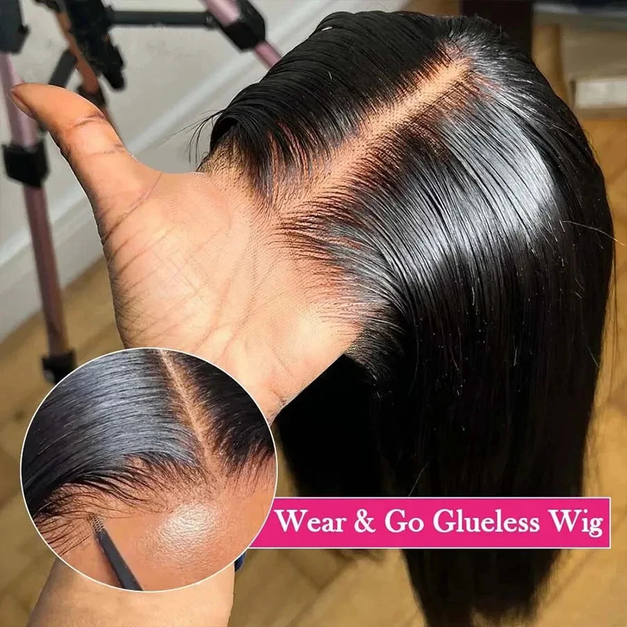 Wear And Go Glueless Bob Wigs 13x4 Bone Straight Lace Front Human Hair Wigs for Women Brazilian Transparent Lace Frontal Wigs