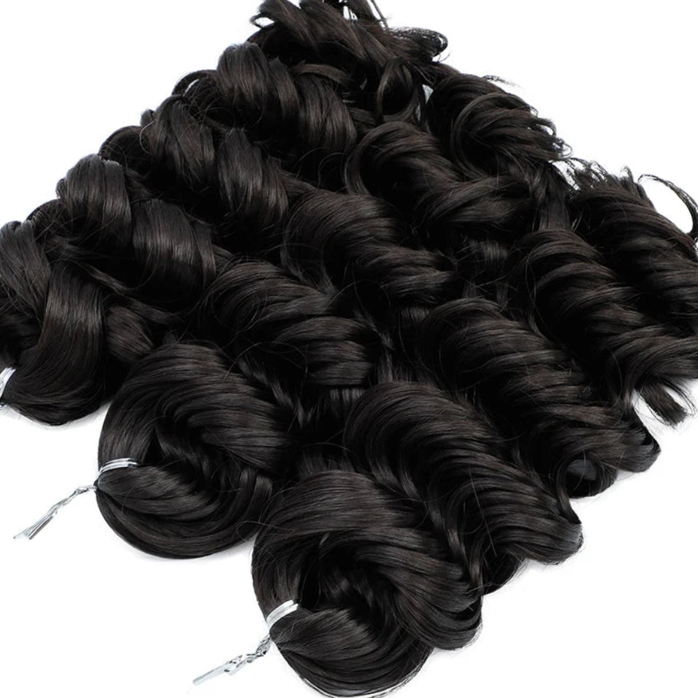 16 Inch Synthetic Loose Deep Crochet Hair | Ombre Braiding Extensions Luxegan