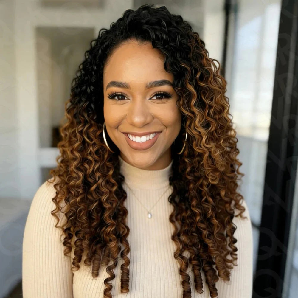 Curly Crochet Hair Extensions | Pre-Looped Braiding Hair Luxegan
