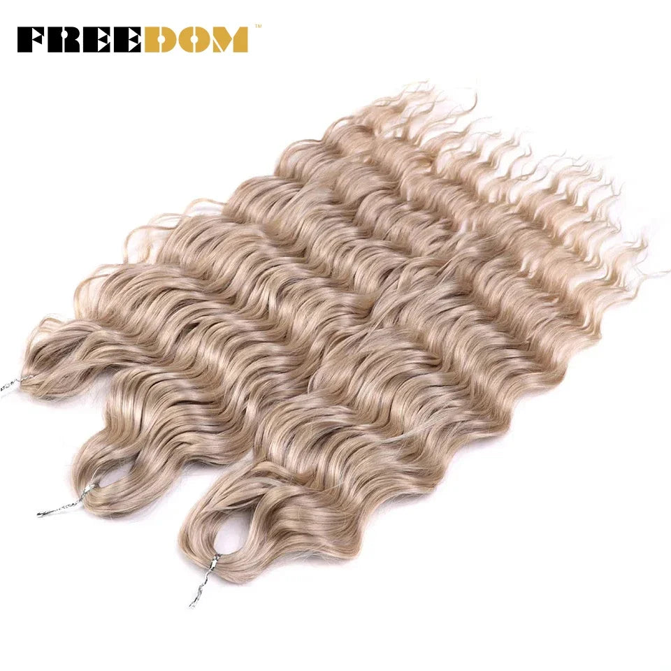 FREEDOM Synthetic Water Wave Crochet Braiding Hair 24 Inch – Ombre & Multi-Tone | 88 Colors | 300g - view 50