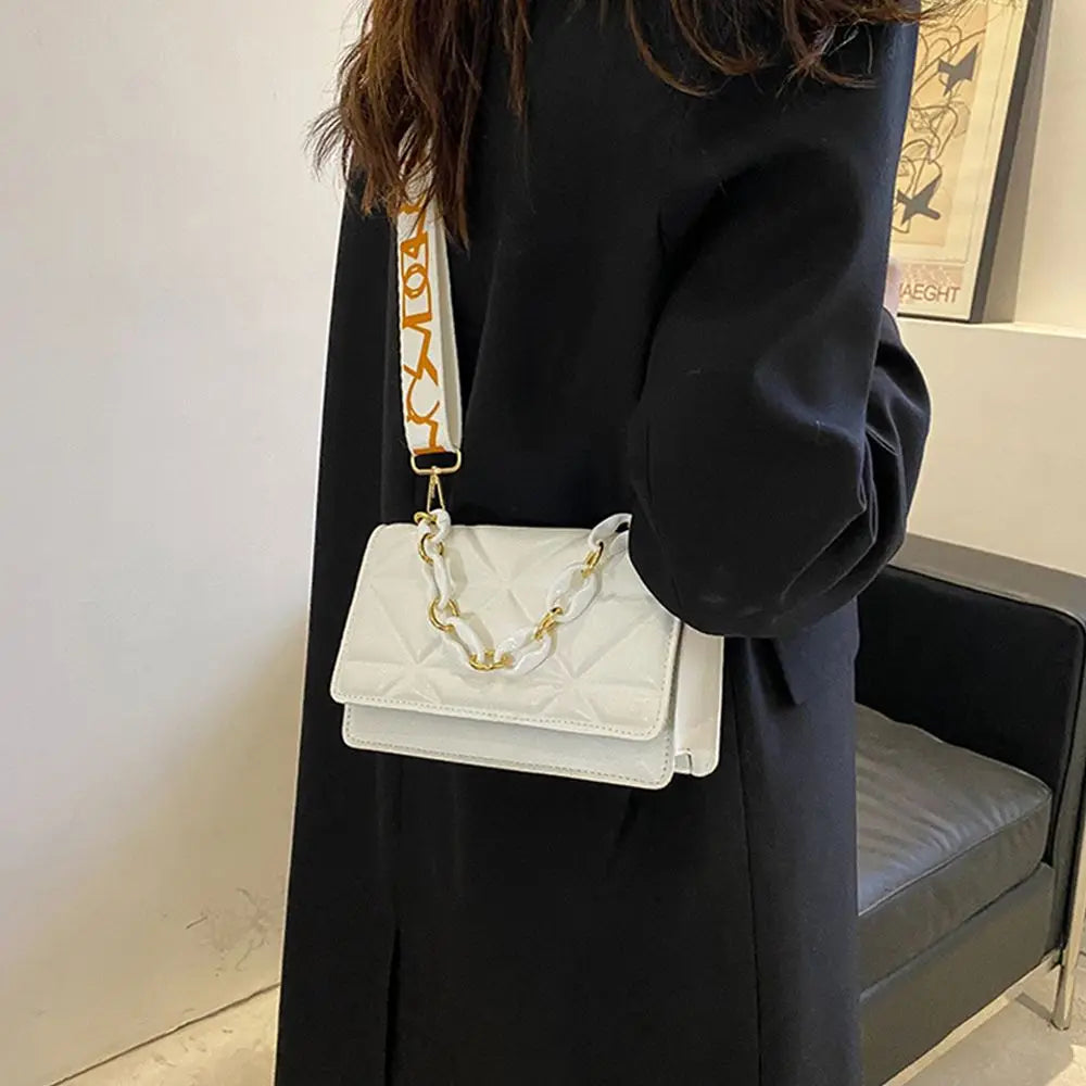 Large Capacity Shoulder Bag Women | Female Fashion Casual Handbags & PU Leather Crossbody Clutch Flap Bag (Streetwear Accessory) Luxegan