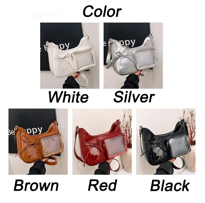 Y2K Harajuku Shoulder Bag | Kawaii Japanese Fashion Transparent ItaBag | JK Uniform Bag Korean Style School Crossbody Bag Luxegan